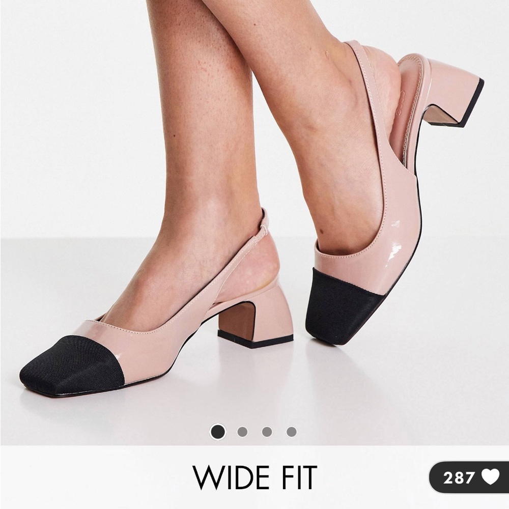 NWOT ASOS Toe Cap Slingback Heel